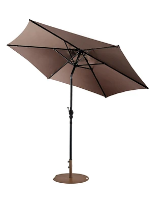 Gymax 9 Ft Patio Table Market Umbrella Yard Outdoor w/ Heavy-duty Base