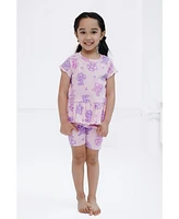 Paw Patrol Girls Skye Ribbed Peplum T-Shirt and Shorts Outfit Set