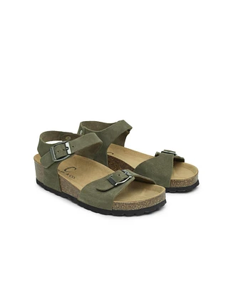 Low Wedge Double Buckle Sandal