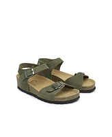 Low Wedge Double Buckle Sandal