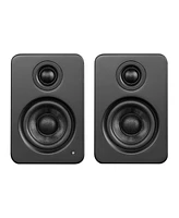 Kanto YU2 Powered Desktop Speakers and SE2 Speaker Stands for Small Speakers - Pair