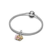 Pandora Two-Tone Sparkling Infinity Heart Dangle Charms