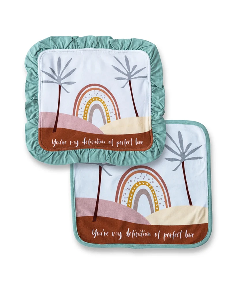 Earth Baby Outfitters Boys and Girls 2-Pack Luxe Security Blanket Set