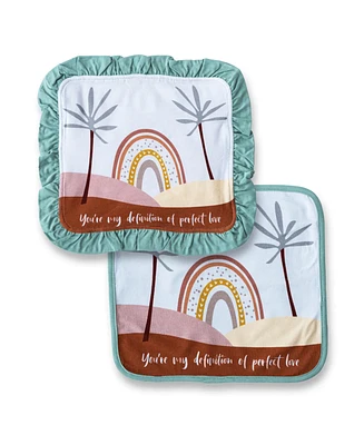 Earth Baby Outfitters Boys and Girls 2-Pack Luxe Security Blanket Set
