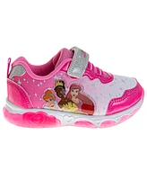 Disney Toddler Girls Princess Hook and Loop Sneakers