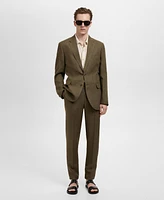 Mango Men's Linen Slim-Fit Suit Pants