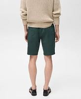 Mango Men's Slim-Fit Chino Cotton Bermuda Shorts