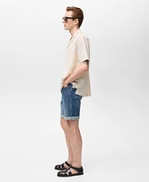 Mango Men's Slim-Fit Denim Bermuda Shorts