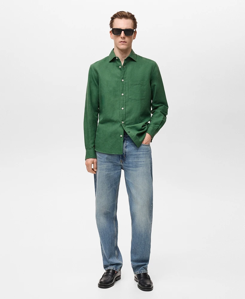 Mango Men's Classic-Fit Linen Shirt
