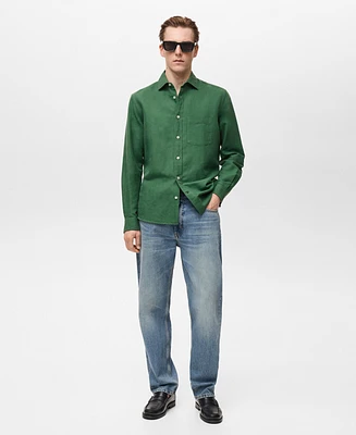 Mango Men's Classic-Fit Linen Shirt