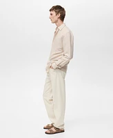 Mango Men's Linen Pinstripe Shirt