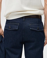 Mango Men's Regular-Fit Dark-Wash Jeans