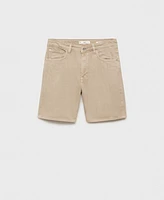 Mango Men's Denim Washed Effect Bermuda Shorts