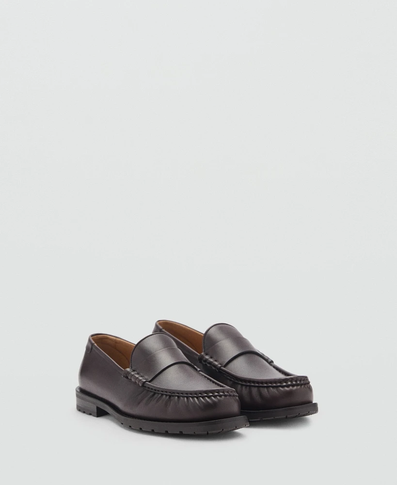 Mango Men's Leather Loafers