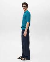 Mango Men's Cultivated Pearl-Knit Polo Shirt