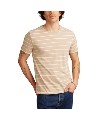 Lucky Brand Men's Venice Burnout Stripe Crew Neck T-Shirt