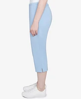 Ruby Rd. Petite Elastic Waist Pull-On French Terry Capri Pants