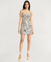 The Good Journey Women's Printed Square-Neck Sleeveless Mini Dress