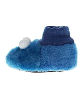 Sesame Street Toddler Girls and Boys Curious Elmo Dual Sizes Slippers