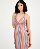 Guess Women's Sleeveless Crochet Halter Dress