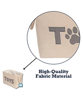 Country Living Foldable Fabric Dog Toy Storage Bin - Durable, Stylish, and Convenient Organizer for Pet Accessories