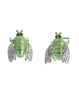Betsey Johnson Faux Stone Garden Glam Beetle Stud Earrings