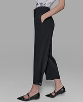 Karl Lagerfeld Paris Women's Tabbed Cropped Pants