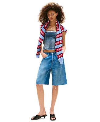 Tommy Girl Women's Wide-Leg Denim Shorts