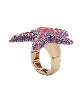 Betsey Johnson Mermaid Jewels Starfish Cocktail Stretch Ring