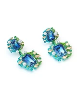 Betsey Johnson Mermaid Jewels Seaweed Stone Statement Earrings