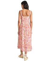 Maggy London Women's Printed Empire-Waist Midi Dress