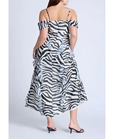 Eloquii Plus Printed Zebra Dress