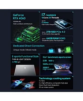 Thunderobot Radiant 15 4060 2.5K Gaming Laptop, 15.6" Qhd 165hz Display, 14th Gen Intel i7-14650HX, Nvidia GeForce 4060, 16GB DDR5 Ram
