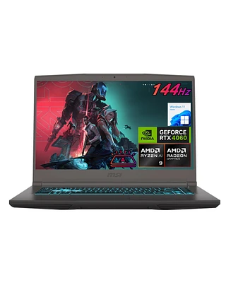 Msi Thin A15 15.6" Gaming Traditional Laptop Amd Ryzen 9 8945HS 16GB Ram Nvidia GeForce Rtx 4060 1TB Ssd Storage Windows 11 Home Fhd 144Hz - Black
