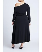 Eloquii Plus Knit Shirred Dress
