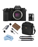Fujifilm X-S20 Mirrorless Camera, Black, Bundle with 128GB Memory Card and Li-Ion Battery, Otg Card Reader and Shoulder Bag