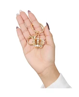 Juicy Couture Crystal Crown Keychain – Elegant Gold Accessory