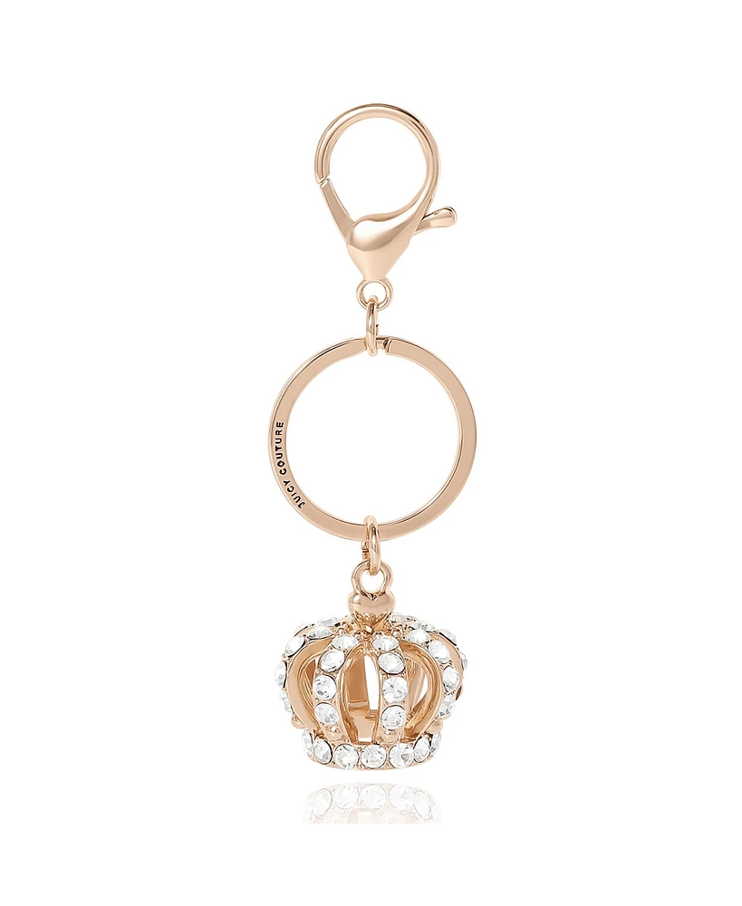 Juicy Couture Crystal Crown Keychain – Elegant Gold Accessory