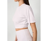 WeWoreWhat Women's Ruched Cropped Tee