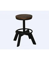 Industrial Iron Bar Stool with Backless Design for Bar Height Seating