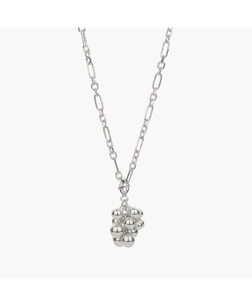 Sterling Silver Isabelle Cluster Pendant Chain Necklace