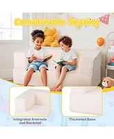Modular Kids Sofa Children's Couch/High Chair with Armrests Washable Cover