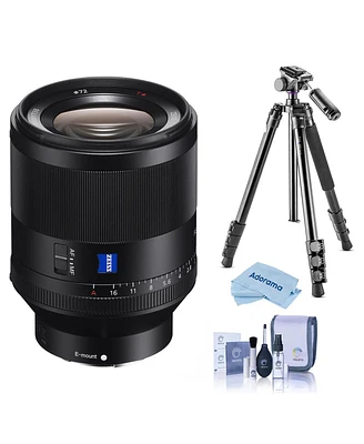 Sony Planar T Fe 50mm f/1.4 Za Lens, Bundle with Vanguard Alta Pro 264AT Tripod, Cleaning Kit, Cleaning Cloth