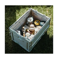 Naturehike Collapsible Storage Box, 23L Car Trunk Storage Box, Foldable Heavy-Duty Plastic Organizer with Lid, Portable Camping & Home Crate