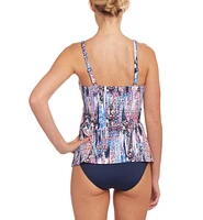 Lascana Women's Print Underwire Tankini Swimsuit Top