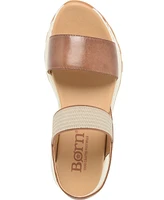 Born Women's Mimi Round Toe Wedge Sandals