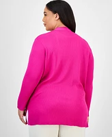 Jones New York Plus Sutton Open-Front Cardigan
