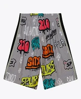 Mitchell & Ness Men's Silver San Antonio Spurs 1998/99 Hardwood Classics Slap Sticker Swingman Shorts