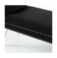 Upholstered Velvet Bench – Chic Accent Bench with Soft Cushion for Bedroom, Entryway, or Living Room