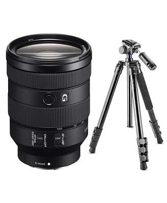 Sony Fe 24-105mm f/4 G Oss Lens for Sony E with Vanguard 264AT 4-Section Al Tripod and Tbh-100 Head